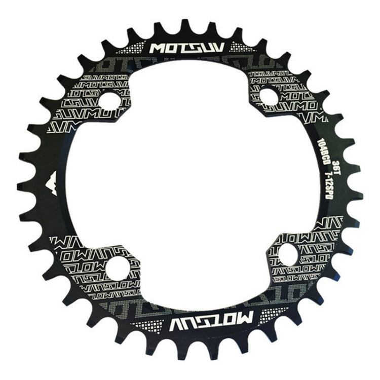 Plateaux MOTSUV ronds étroits larges pour VTT 104BCD, pièces de plaque dentée, disque 32T, disque 34T, disque 36T, disque 38T, plateau elliptique 32T, plateau elliptique 34T, plateau elliptique 36T, plateau elliptique 38T