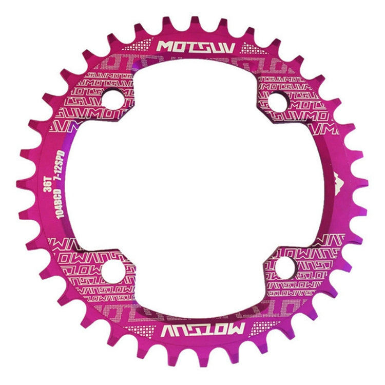 Plateaux MOTSUV ronds étroits larges pour VTT 104BCD, pièces de plaque dentée, disque 32T, disque 34T, disque 36T, disque 38T, plateau elliptique 32T, plateau elliptique 34T, plateau elliptique 36T, plateau elliptique 38T