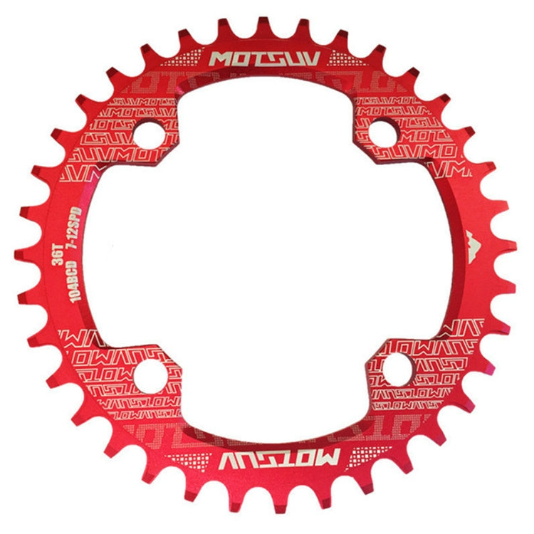 Plateaux MOTSUV ronds étroits larges pour VTT 104BCD, pièces de plaque dentée, disque 32T, disque 34T, disque 36T, disque 38T, plateau elliptique 32T, plateau elliptique 34T, plateau elliptique 36T, plateau elliptique 38T
