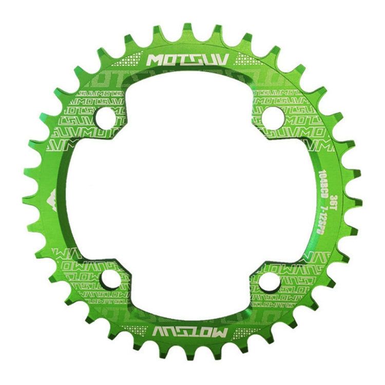 Plateaux MOTSUV ronds étroits larges pour VTT 104BCD, pièces de plaque dentée, disque 32T, disque 34T, disque 36T, disque 38T, plateau elliptique 32T, plateau elliptique 34T, plateau elliptique 36T, plateau elliptique 38T