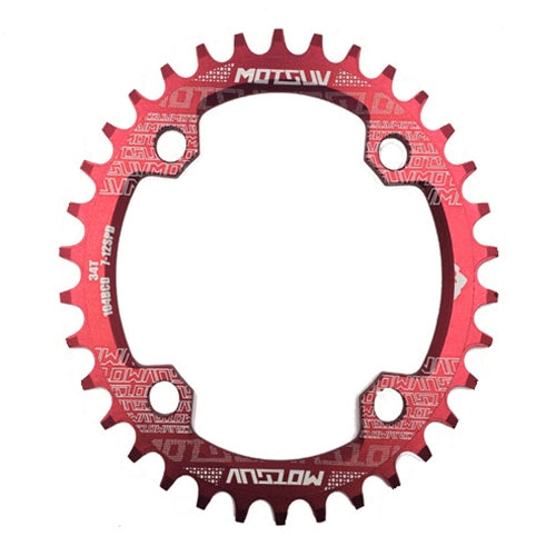 Plateaux MOTSUV ronds étroits larges pour VTT 104BCD, pièces de plaque dentée, disque 32T, disque 34T, disque 36T, disque 38T, plateau elliptique 32T, plateau elliptique 34T, plateau elliptique 36T, plateau elliptique 38T