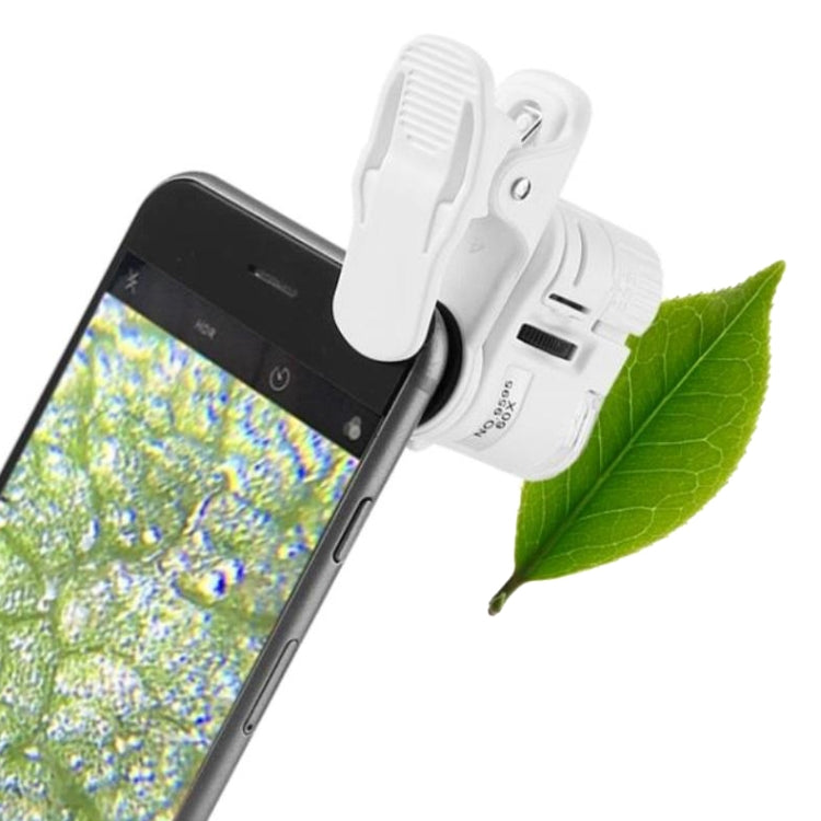 Microscope HD pour téléphone portable 9595W1 avec grossissement 60 fois et lumière LED