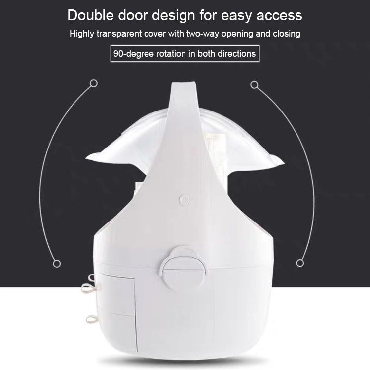 Boîte de rangement ronde transparente portative anti-poussière de type tiroir cosmétique, petite poudre de beauté, petite perle blanche