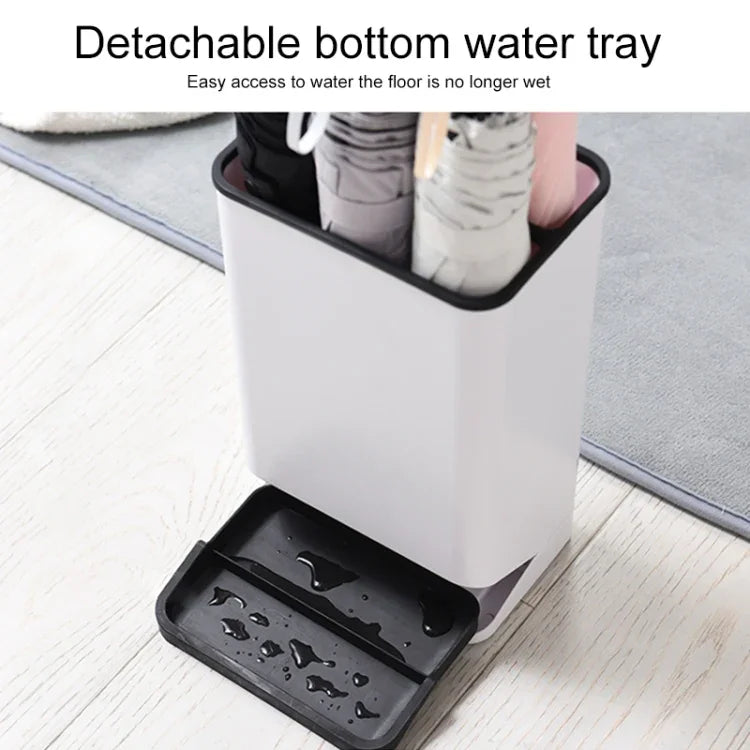 Support de rangement pour parapluie en plastique détachable et étanche avec séparation