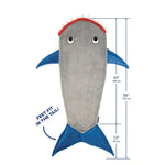 Couverture de couchage sirène requin d'hiver, emmaillotage, couverture douce en laine pour enfants, sac de couchage requin