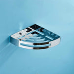 Porte-savon de salle de bain en acier inoxydable, triangulaire