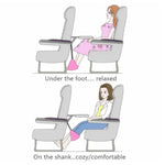 Hamac repose-pieds, coussin pour les longs voyages en avion, taille unique