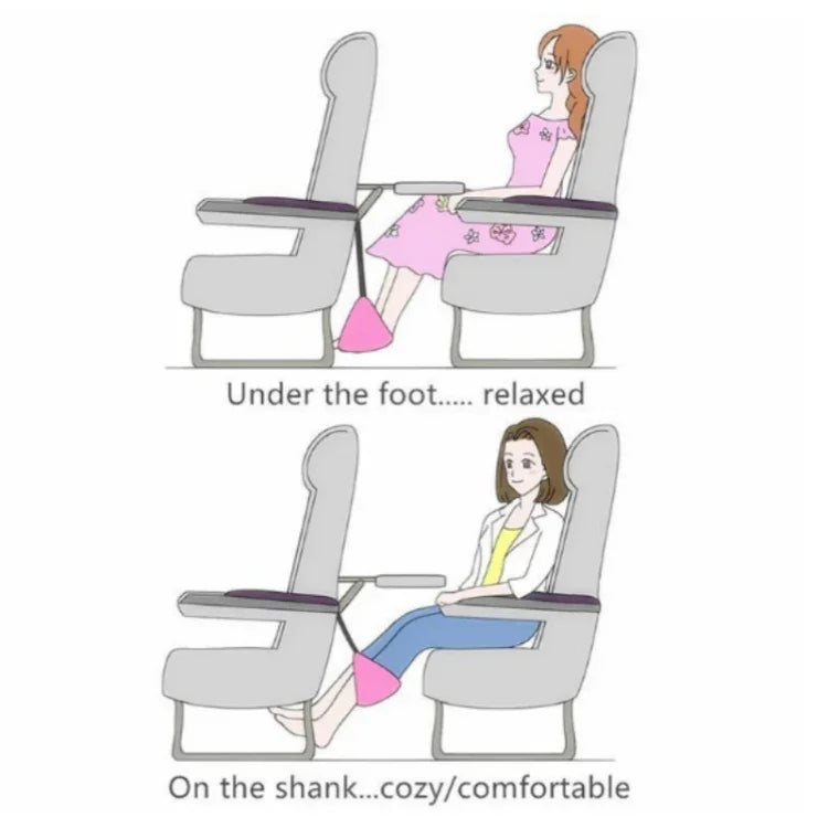 Hamac repose-pieds, coussin pour les longs voyages en avion, taille unique