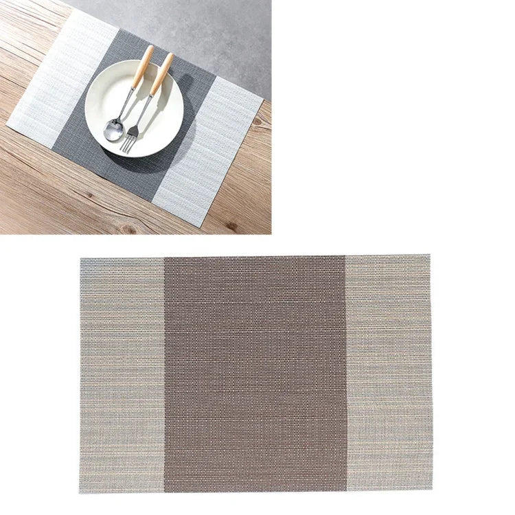 1796 Sets de Table en PVC Simple Antidérapant Isolant Jetable Vert pour Vaisselle, Set de Table Occidental, 30 x 45cm