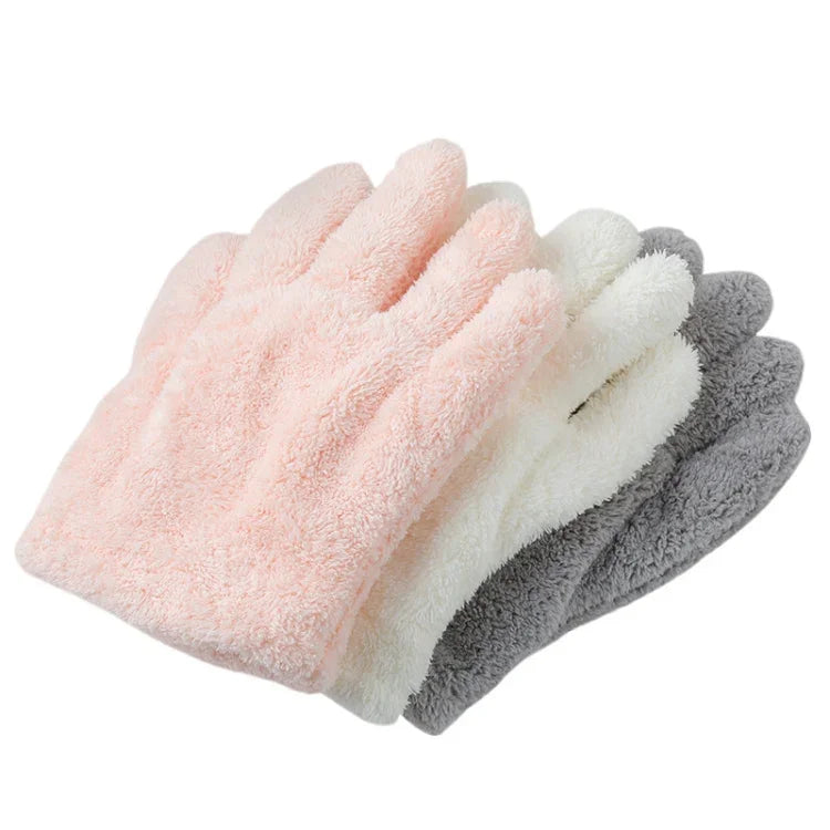 Gants Cheveux Séchage Rapide Singe Gants Absorbants en Velours Corail Séchage Rapide