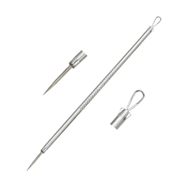 Ensemble d'aiguilles à acné en acier inoxydable 7 en 1, Pince à acné, Aiguille à acné