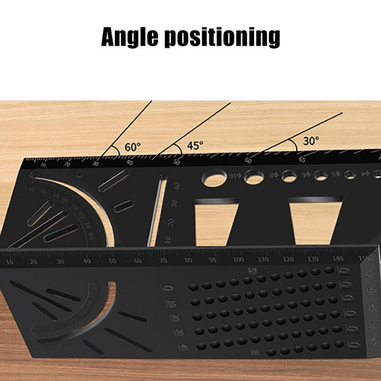 Jauge d'arrêt 3D pour menuiserie, règle d'angle multifonction en alliage d'aluminium, règle d'angle 3D