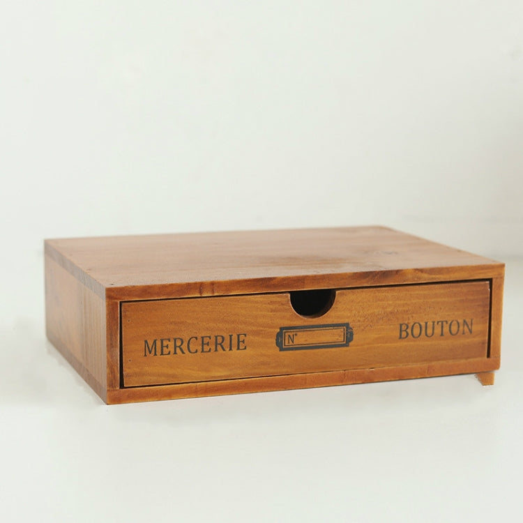 Meuble de rangement de bureau en bois rétro, un tiroir, quatre tiroirs