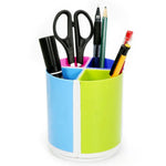 Porte-stylo de bureau rond multifonctionnel coloré détachable rotatif, porte-stylo rond
