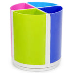 Porte-stylo de bureau rond multifonctionnel coloré détachable rotatif, porte-stylo rond
