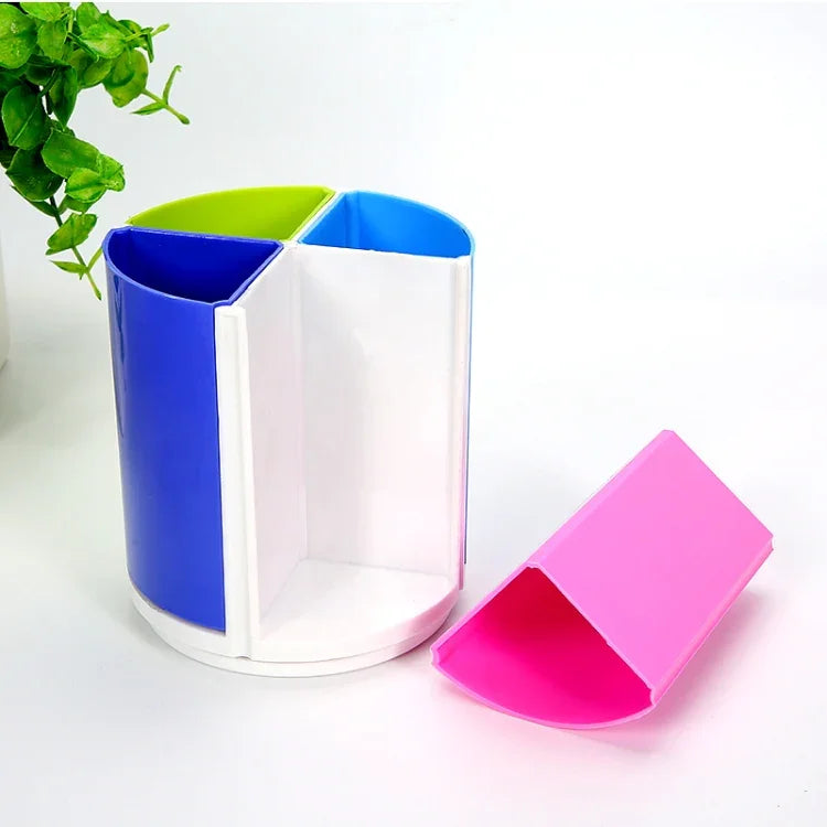 Porte-stylo de bureau rond multifonctionnel coloré détachable rotatif, porte-stylo rond