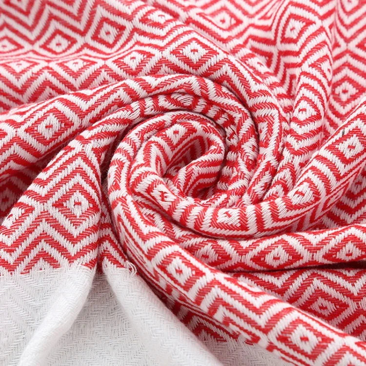 Serviette de Bain en Coton Rayée avec Franges Fine pour Voyage Camping Bain Sauna Plage Gym Piscine, Absorbante et Facile d'Entretien