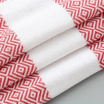 Serviette de Bain en Coton Rayée avec Franges Fine pour Voyage Camping Bain Sauna Plage Gym Piscine, Absorbante et Facile d'Entretien
