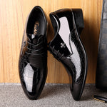 Chaussures homme en cuir à texture crocodile brillante à bout pointu, tailles 38, 39, 40, 41, 42, 43, 44, 45