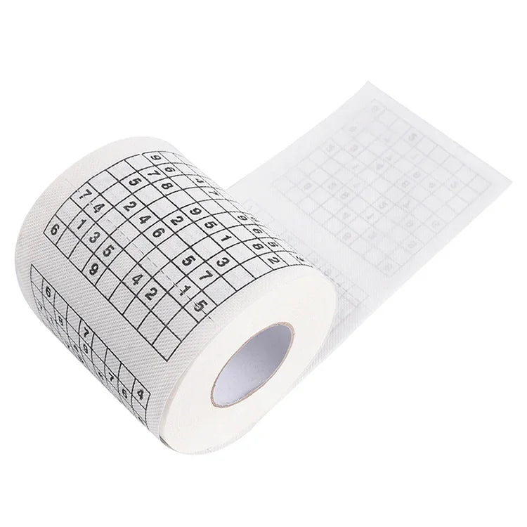3 Rouleaux de papier toilette créatif Sudoku, papier tissu facial, 3 rouleaux