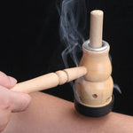 Appareil en Bois en Forme de Gourde pour Massage et Moxibustion Hydratante