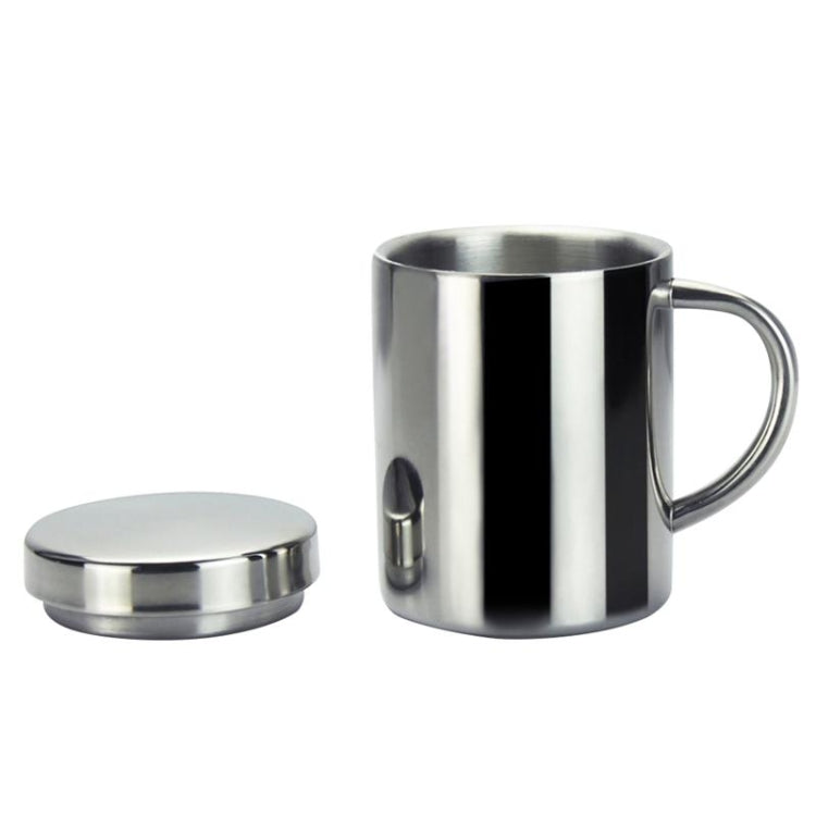 Mug à café, boisson et lait à double isolation en acier inoxydable 304, tasse durable avec couvercle, acier inoxydable 304 200 ml, acier inoxydable 304 300 ml, acier inoxydable 304 400 ml