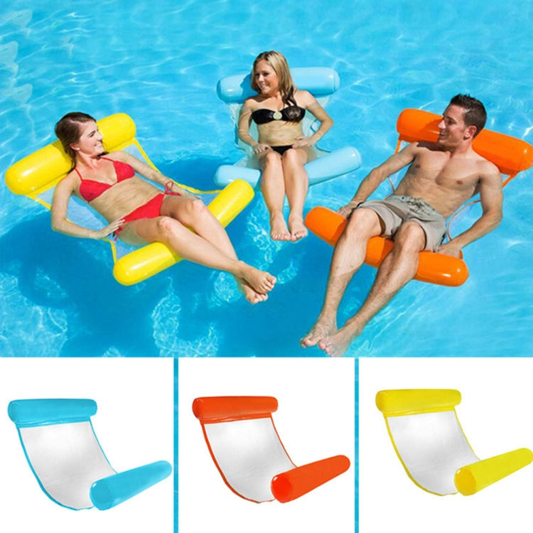 Hamac flottant pliable à double dossier avec filet, taille : 120 x 75 cm (rose cerisier), taille : 120 x 75 cm (jaune), taille : 120 x 75 cm (bleu ciel), taille : 120 x 75 cm (orange)