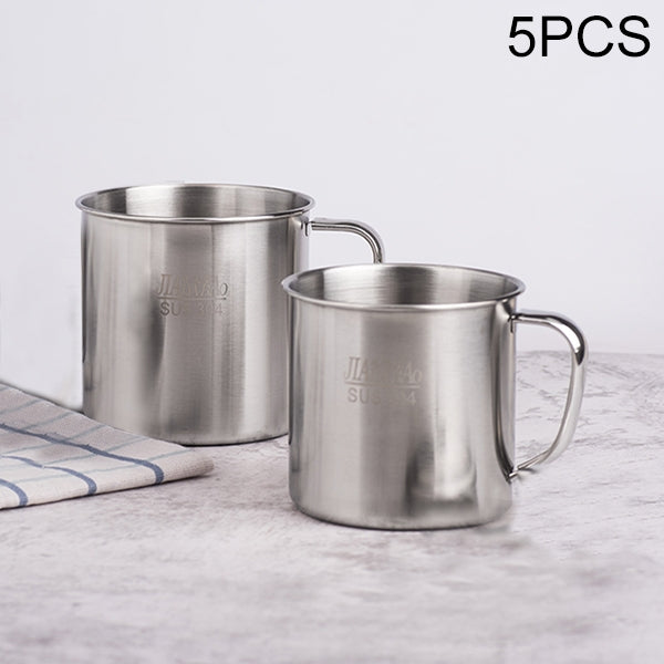 5 pièces Coupe pour enfants en acier inoxydable 304 extra épais avec poignée et couvercle, Coupe à eau potable pour adultes, 7cm sans couvercle, 8cm avec couvercle, 9cm avec couvercle, 10cm avec couvercle, 11cm avec couvercle, 12cm avec couvercle