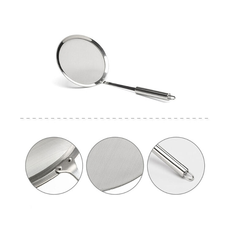 Filtre à graisse en acier inoxydable pour jus de fruits, lait de soja, huile, pot chaud, résidus de farine, 10 cm, 12 cm, 16 cm