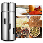 Bocaux à Sauce en Acier Inoxydable, Bocaux à Piment, Boîte à Condiments pour Barbecue, Ensemble de Pots à Épices, Petit Trou, Grand Trou, Trou en Maille