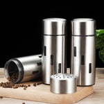 Bocaux à Sauce en Acier Inoxydable, Bocaux à Piment, Boîte à Condiments pour Barbecue, Ensemble de Pots à Épices, Petit Trou, Grand Trou, Trou en Maille
