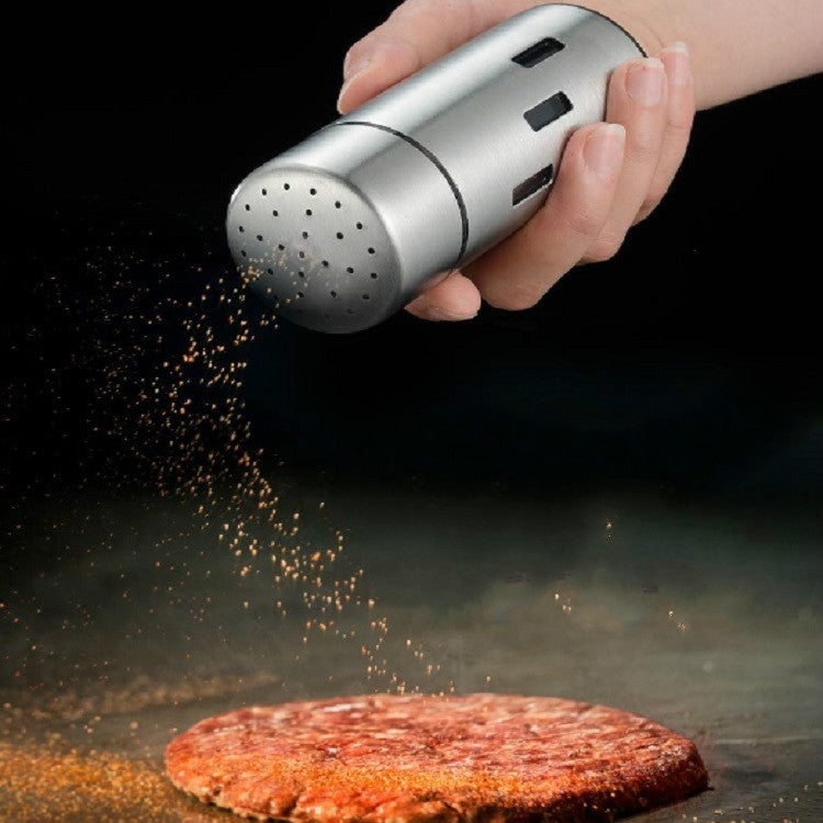 Bocaux à Sauce en Acier Inoxydable, Bocaux à Piment, Boîte à Condiments pour Barbecue, Ensemble de Pots à Épices, Petit Trou, Grand Trou, Trou en Maille