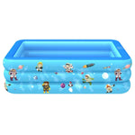 Piscine gonflable carrée pour bébé motif aérospatial, usage intérieur et extérieur, 120 x 85 x 35cm