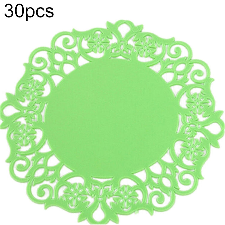 10 Dessous de Verre en Silicone Fleur en Dentelle Tapis de Tasse Antidérapant Isolation Coussin de Tasse Support pour Boissons Chaudes