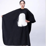 Tissu de coupe imperméable transparent et visible pour adulte, coupe de cheveux imperméable