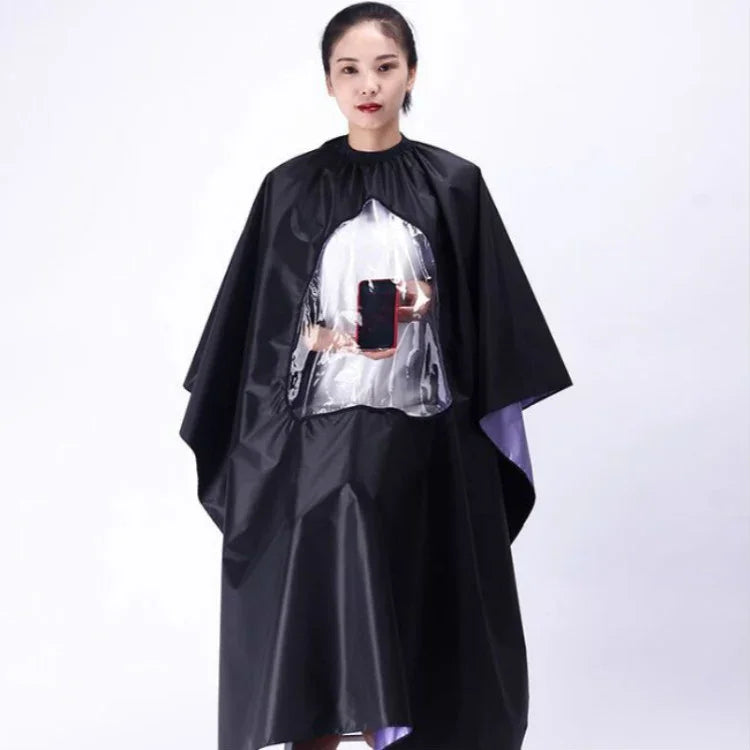 Tissu de coupe imperméable transparent et visible pour adulte, coupe de cheveux imperméable