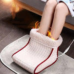 Coussin chauffant masseur électrique lavable, chauffe-pieds thermique avec 5 modes de réglage de la chaleur, chauffe-pieds masseur électrique
