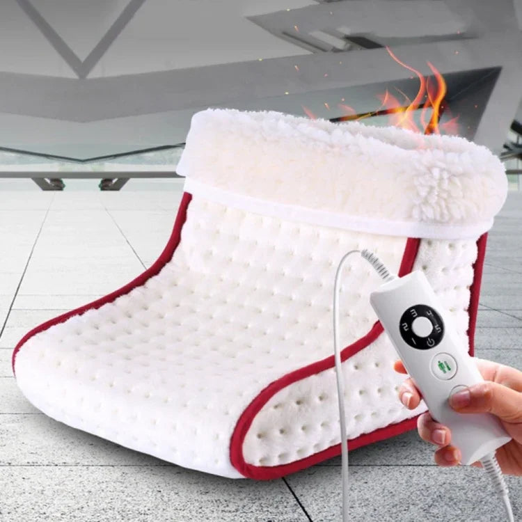 Coussin chauffant masseur électrique lavable, chauffe-pieds thermique avec 5 modes de réglage de la chaleur, chauffe-pieds masseur électrique