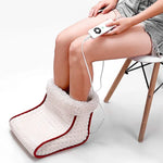 Coussin chauffant masseur électrique lavable, chauffe-pieds thermique avec 5 modes de réglage de la chaleur, chauffe-pieds masseur électrique