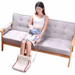 Coussin chauffant masseur électrique lavable, chauffe-pieds thermique avec 5 modes de réglage de la chaleur, chauffe-pieds masseur électrique