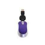 Mini souris d'ordinateur, câble USB rétractable, optique, ergonomique, 1600 DPI, petite souris portable pour ordinateur portable