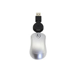 Mini souris d'ordinateur, câble USB rétractable, optique, ergonomique, 1600 DPI, petite souris portable pour ordinateur portable