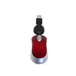 Mini souris d'ordinateur, câble USB rétractable, optique, ergonomique, 1600 DPI, petite souris portable pour ordinateur portable