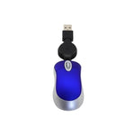 Mini souris d'ordinateur, câble USB rétractable, optique, ergonomique, 1600 DPI, petite souris portable pour ordinateur portable