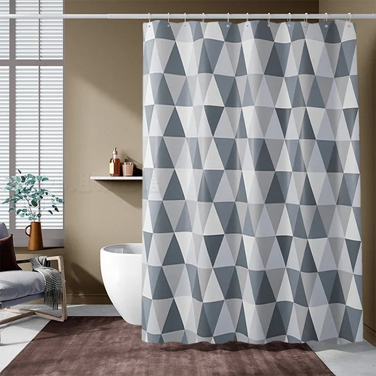 Rideaux de Douche en Polyester Imperméable et Anti-Moisissure pour Salle de Bain, 80x180cm, 80x200cm, 100x180cm, 100x200cm, 120x180cm, 120x200cm, 150x180cm, 150x200cm, 180x180cm, 180x200cm, 200x180cm, 200x200cm, 220x200cm, 240x200cm, 260x200cm, 280x200cm