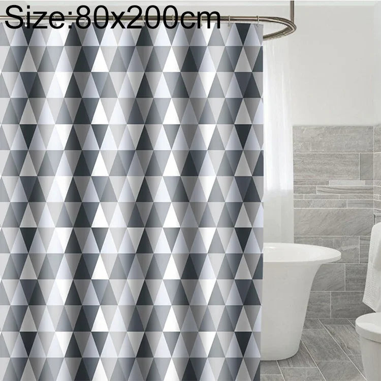 Rideaux de Douche en Polyester Imperméable et Anti-Moisissure pour Salle de Bain, 80x180cm, 80x200cm, 100x180cm, 100x200cm, 120x180cm, 120x200cm, 150x180cm, 150x200cm, 180x180cm, 180x200cm, 200x180cm, 200x200cm, 220x200cm, 240x200cm, 260x200cm, 280x200cm