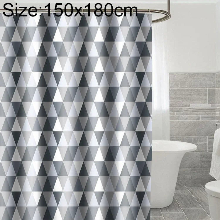 Rideaux de Douche en Polyester Imperméable et Anti-Moisissure pour Salle de Bain, 80x180cm, 80x200cm, 100x180cm, 100x200cm, 120x180cm, 120x200cm, 150x180cm, 150x200cm, 180x180cm, 180x200cm, 200x180cm, 200x200cm, 220x200cm, 240x200cm, 260x200cm, 280x200cm