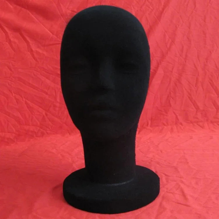 Tête de mannequin femme en mousse de polystyrène pour perruque, lunettes, présentoir