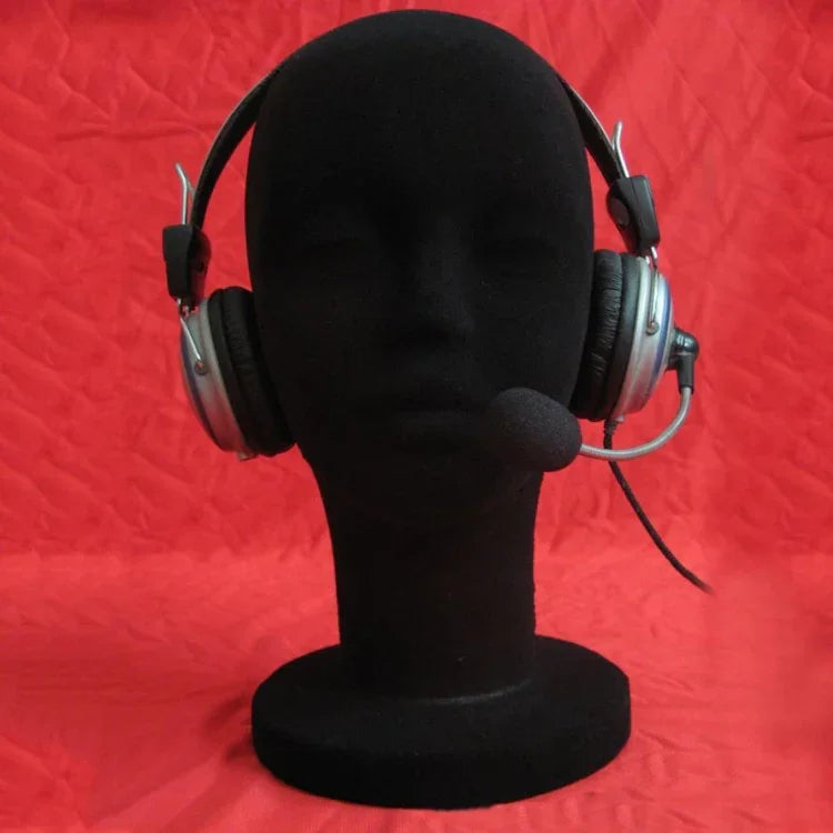 Tête de mannequin femme en mousse de polystyrène pour perruque, lunettes, présentoir