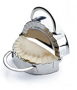 Moules à raviolis en acier inoxydable, emporte-pièces pour pâte, accessoires de cuisine, outils de pâtisserie, Grand 9,7 cm avec boîte blanche, Petit 7,7 cm avec boîte blanche, Couteau rond à raviolis 8,3 cm, Couteau rond à raviolis 7,3 cm